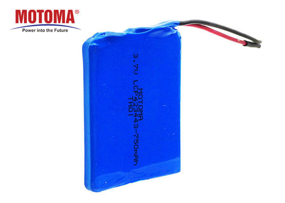 750mah la batería recargable IEC62133 UN38.3 MSDS del polímero de litio de 3,7 voltios aprobó