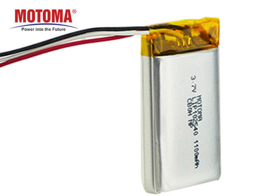 baterías de 1100mah 3.7V Motoma, batería de litio de la luz del LED con el PCM y conector